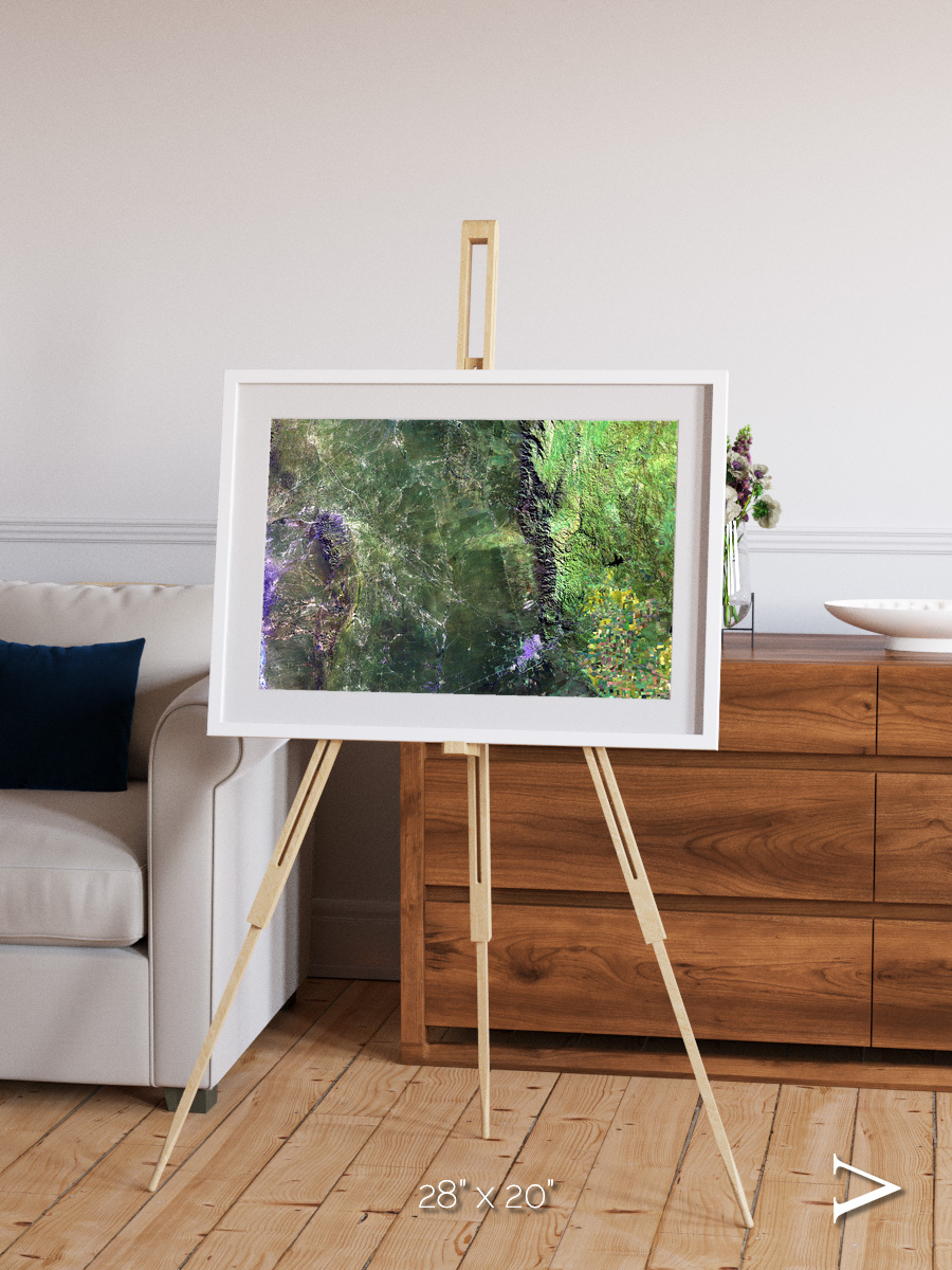 Radiating Plains, San Luis Framed & Mounted Print