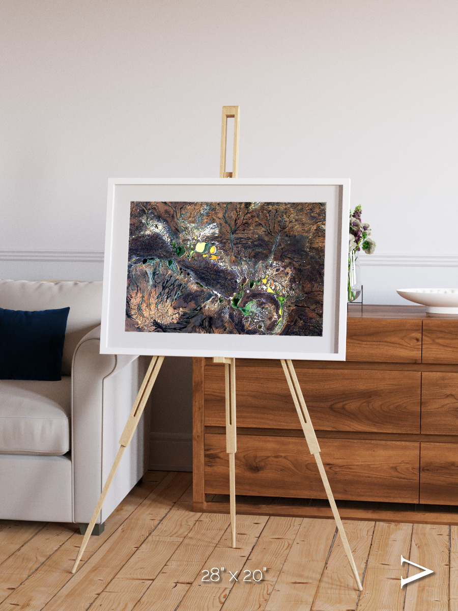 Ancient Impact, Shoemaker Crater Framed & Mounted Print