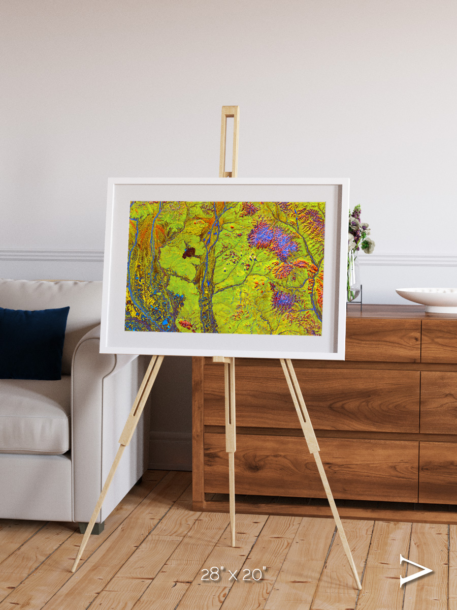 Glacial Ribbons, Chaunskaya Bay Framed & Mounted Print