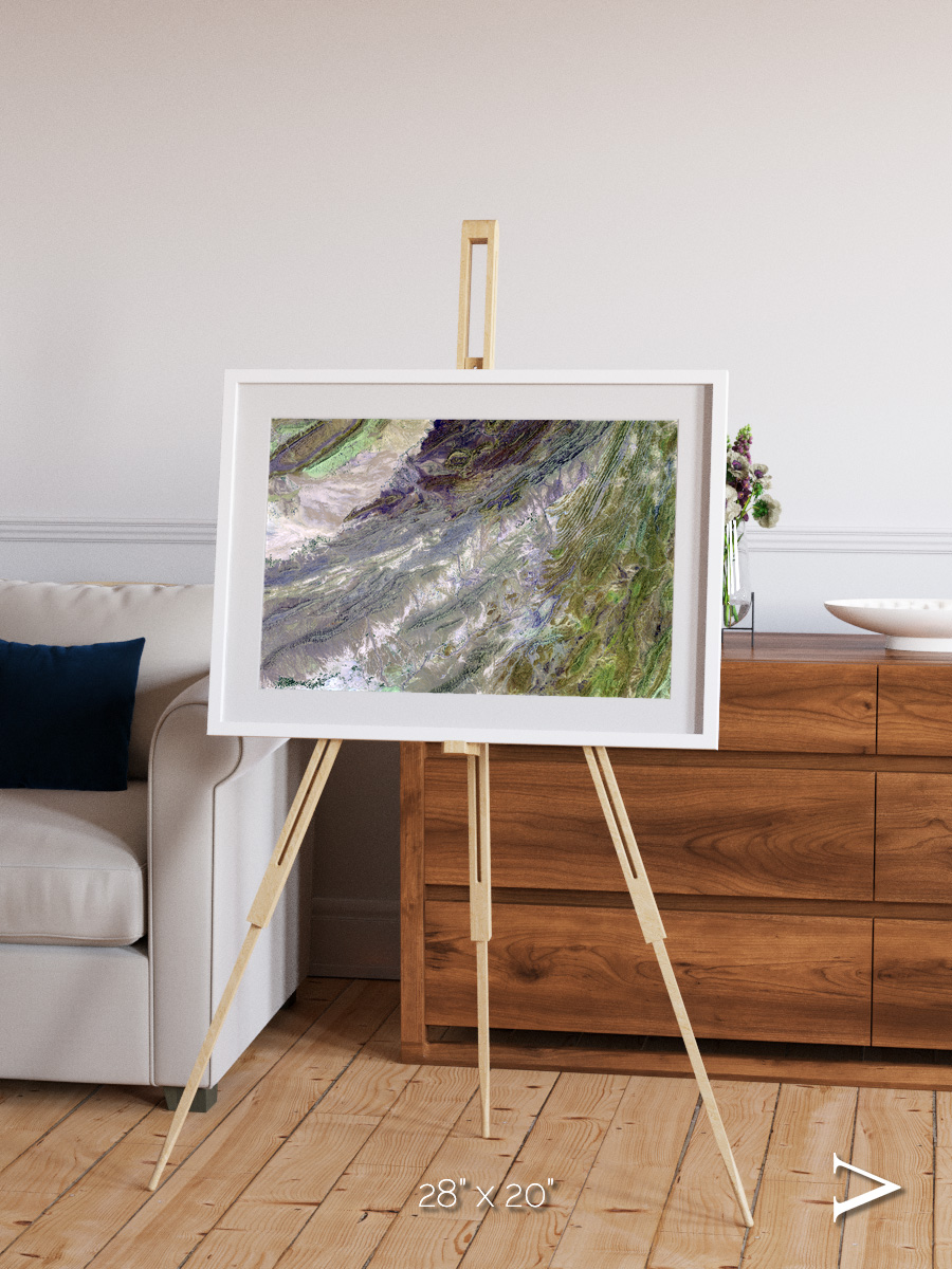 Rugged Relief, Sulaiman Mountains Framed & Mounted Print