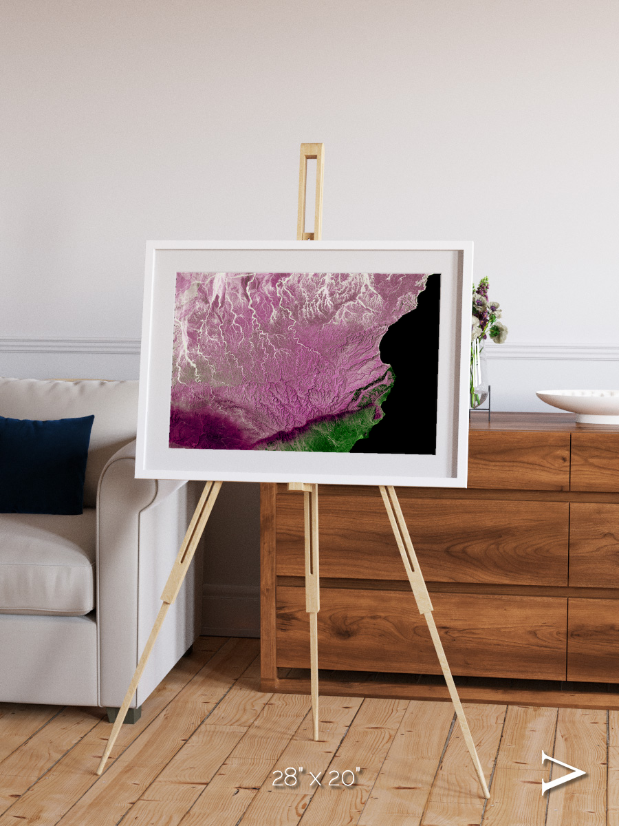 Monsoon Divide, Dhofar Framed & Mounted Print