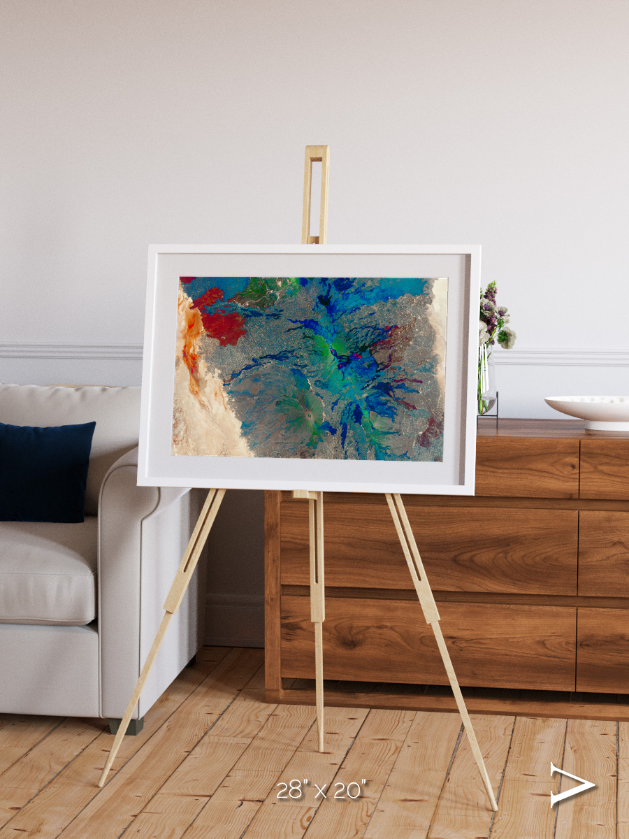 Rift and Fire, Ethiopia Framed & Mounted Print
