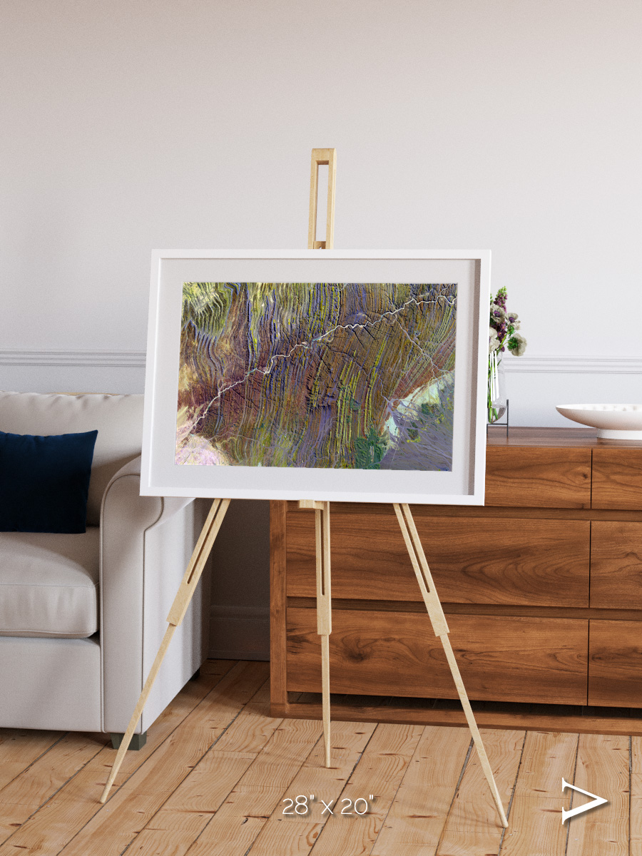 Shifting Dunes, Ugab River Framed & Mounted Print