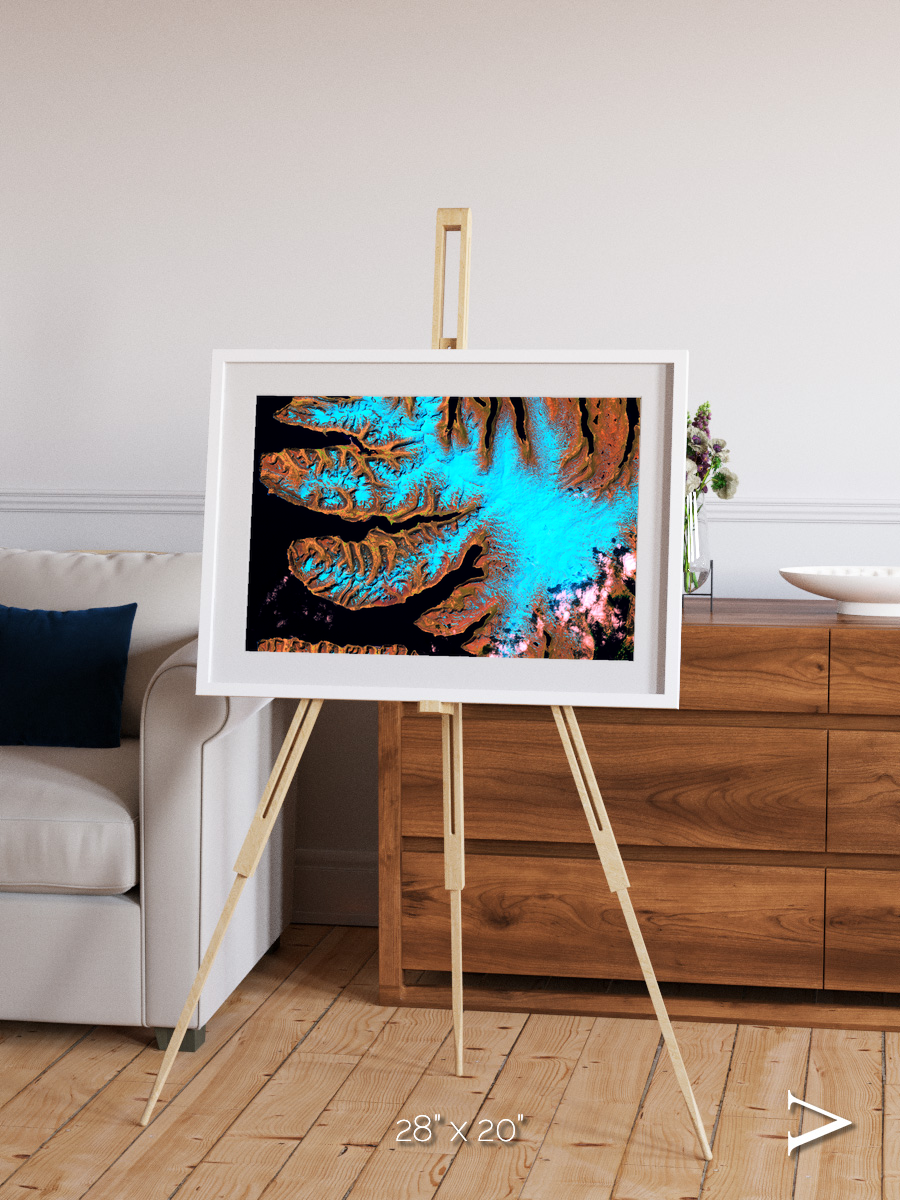 Frozen Currents, West Fjords Framed & Mounted Print