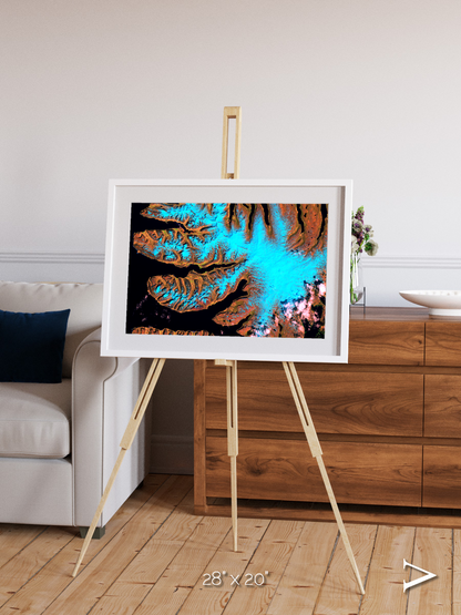 Frozen Currents, West Fjords Framed & Mounted Print