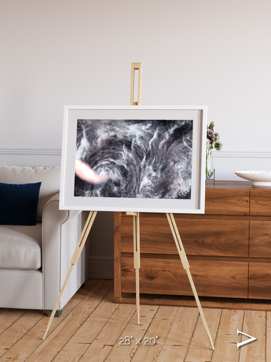 Wind Signatures, Whirlpool in the Air Framed & Mounted Print