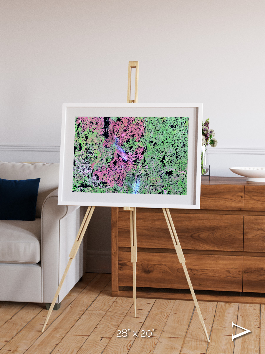 Ice River, Yellowknife Wetlands Framed & Mounted Print
