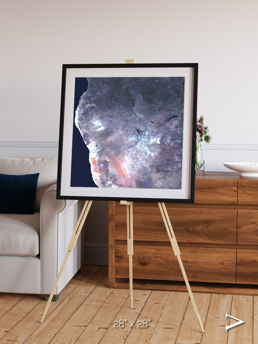 Sunlit Dunes, Africa Framed & Mounted Print