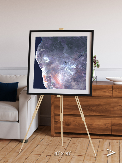 Sunlit Dunes, Africa Framed & Mounted Print