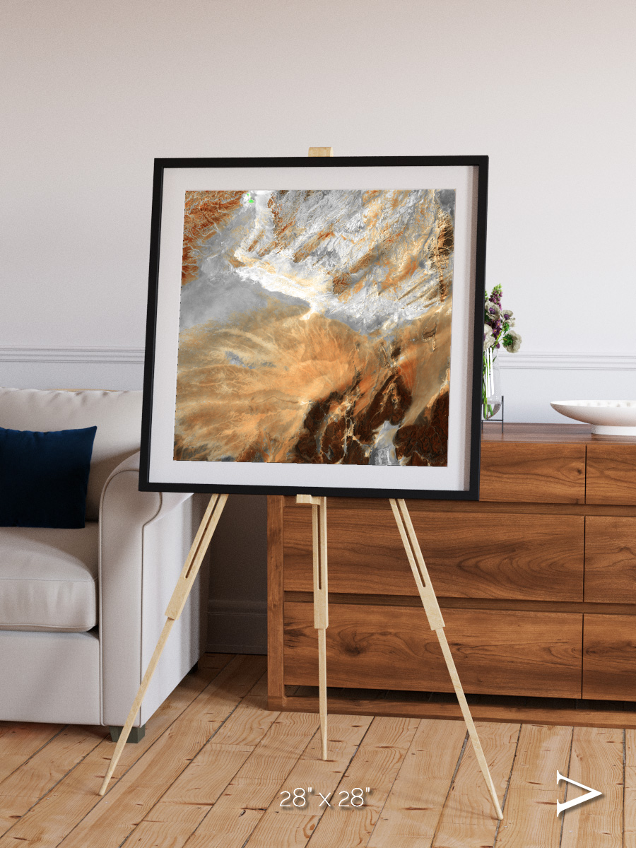Etched Sands, Algerian Sahara Framed & Mounted Print