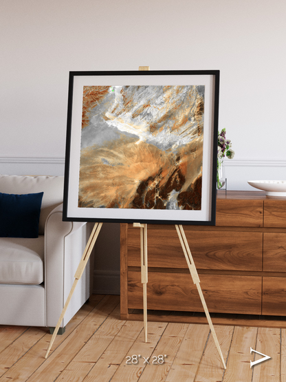 Etched Sands, Algerian Sahara Framed & Mounted Print