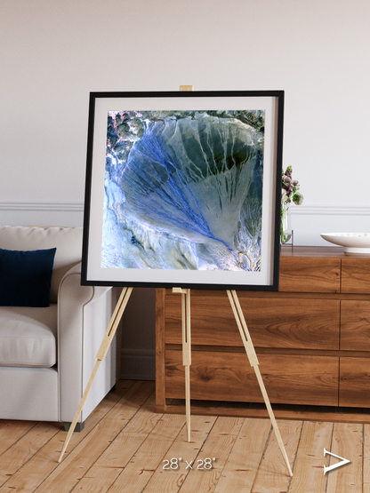 Sunlit Dunes, Alluvial Fan Framed & Mounted Print