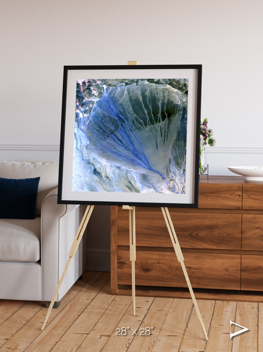 Sunlit Dunes, Alluvial Fan Framed & Mounted Print