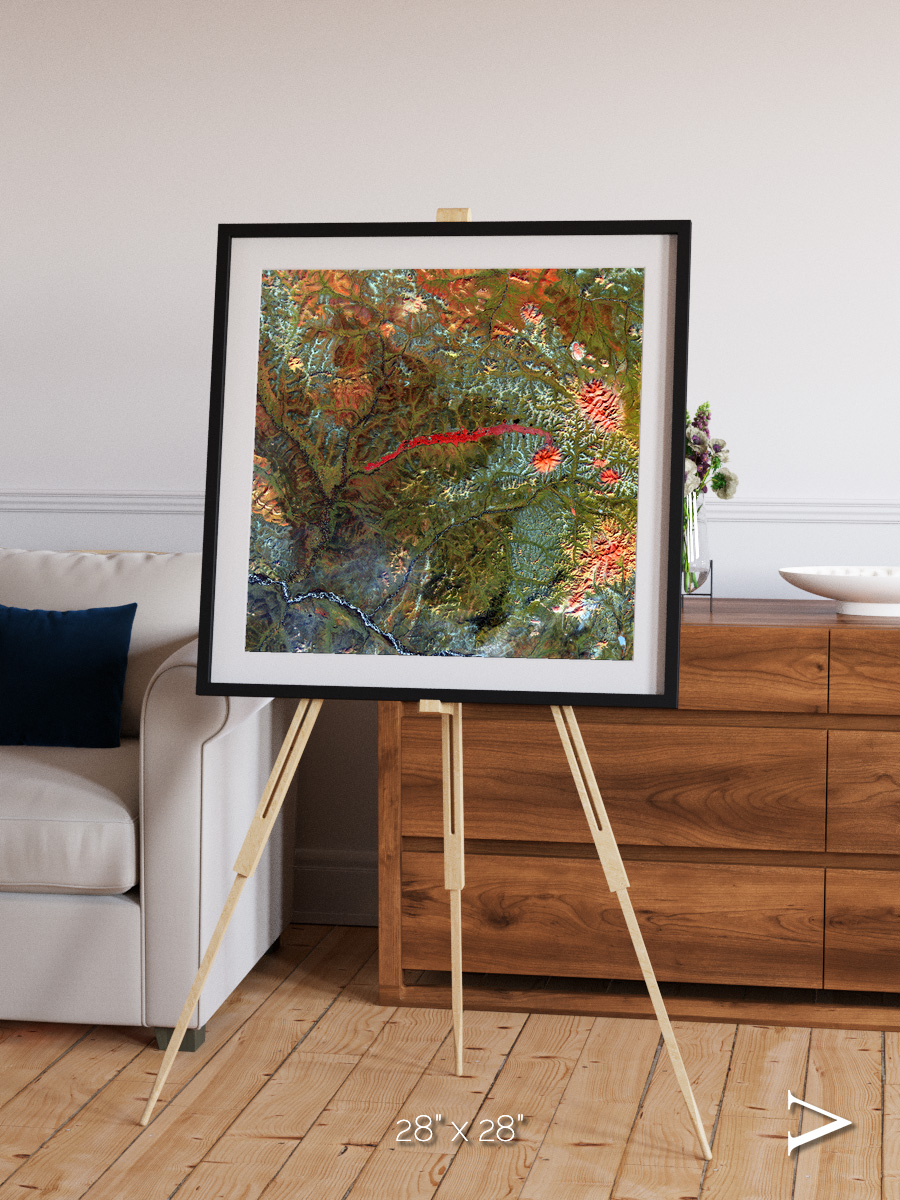Ash and Stone, Anyuyskiy Volcano Framed & Mounted Print