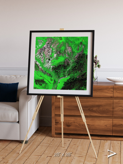 Ribbon River, Araca River Framed & Mounted Print