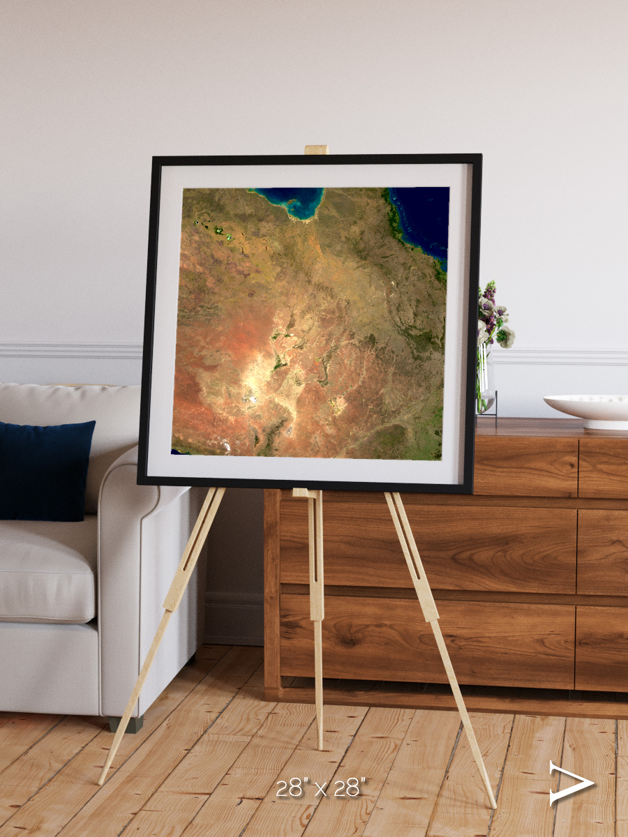 Winding Waters, Australia Framed & Mounted Print