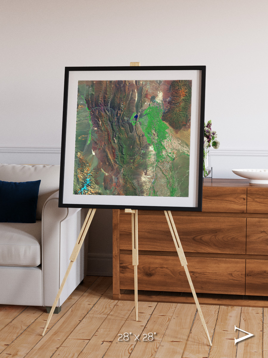 Channel Lines, Barreal Blanco Framed & Mounted Print