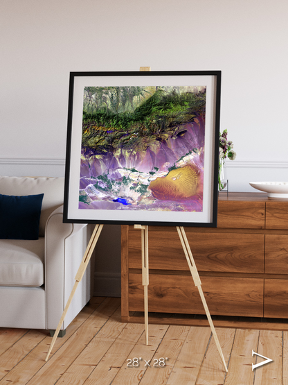 Saline Patterns, Bogda Mountains Framed & Mounted Print