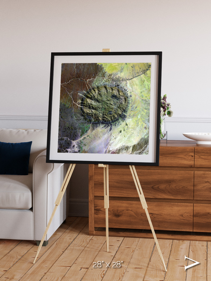 Windwritten Dunes, Brandberg Massif Framed & Mounted Print