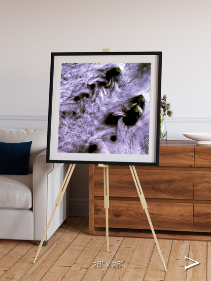 Vortices over Broutona, Kuril Islands Framed & Mounted Print