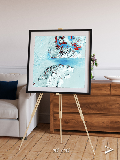 River of Ice, Byrd Glacier Framed & Mounted Print
