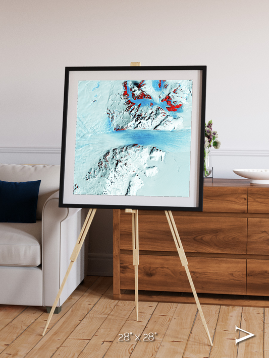 River of Ice, Byrd Glacier Framed & Mounted Print