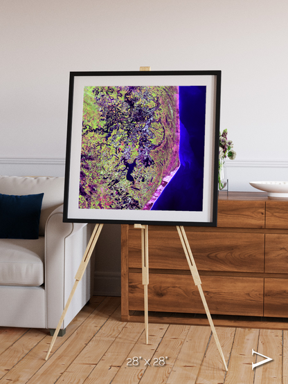 Wetland Mosaic, Cabo San Antonio Framed & Mounted Print