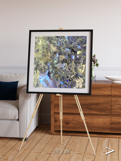Lava Lines, Chilean Volcanoes Framed & Mounted Print
