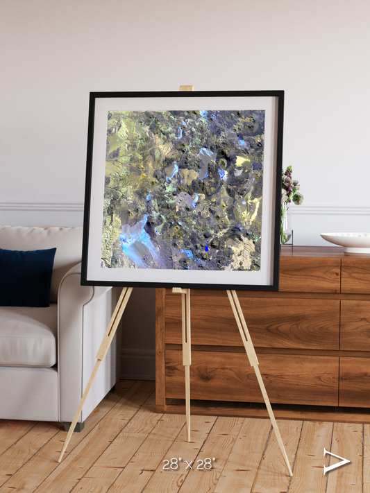 Lava Lines, Chilean Volcanoes Framed & Mounted Print