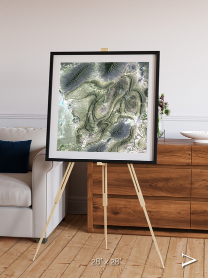 Rugged Relief, Coahuila Mexico Framed & Mounted Print