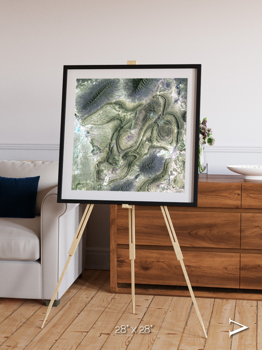Rugged Relief, Coahuila Mexico Framed & Mounted Print