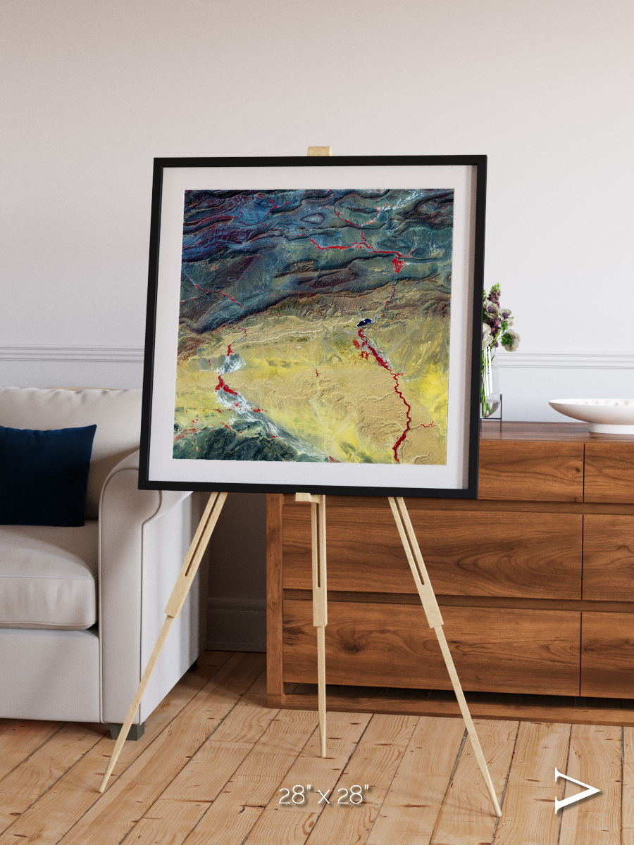 Crimson Veins, Atlas Mountains Framed & Mounted Print