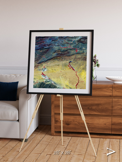 Crimson Veins, Atlas Mountains Framed & Mounted Print