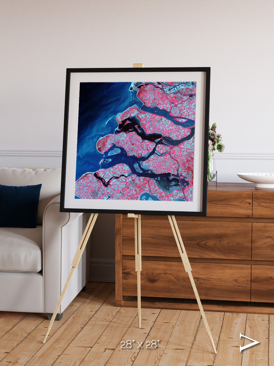 Windward Isles, Delta Region Netherlands Framed & Mounted Print
