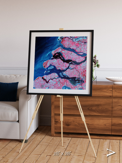 Windward Isles, Delta Region Netherlands Framed & Mounted Print