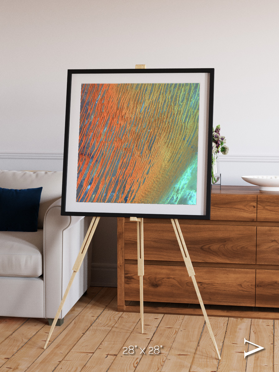 Windwritten Sands, Erg Chech Framed & Mounted Print