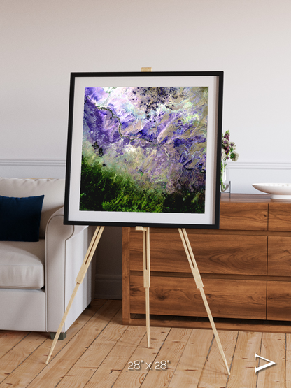 Arid Mosaic, Desert to Forest Framed & Mounted Print