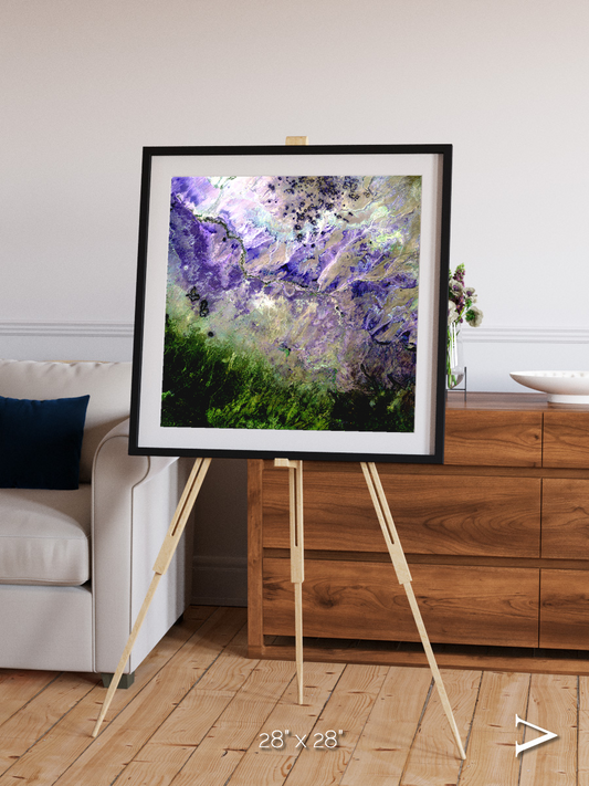 Arid Mosaic, Desert to Forest Framed & Mounted Print