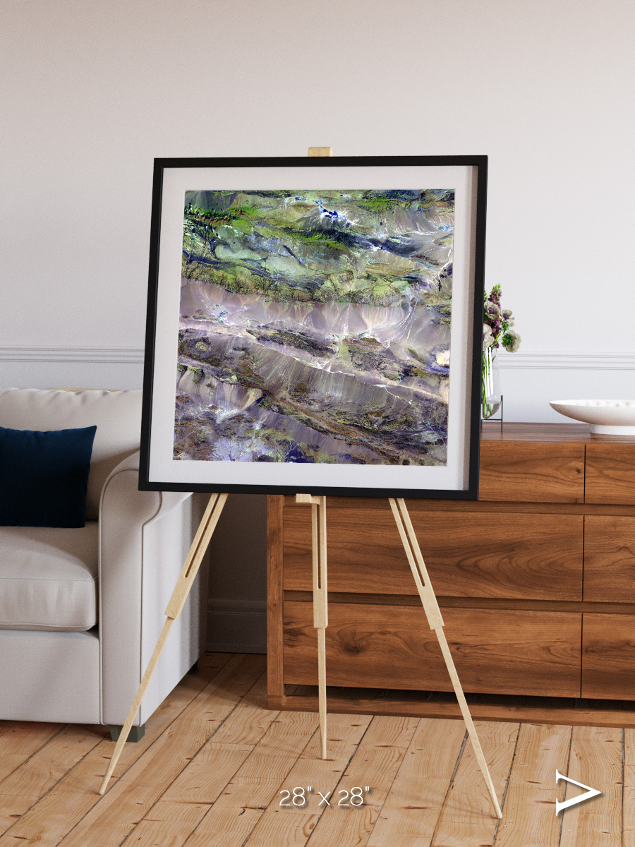 Arid Mosaic, Edrengiyn Nuruu Framed & Mounted Print
