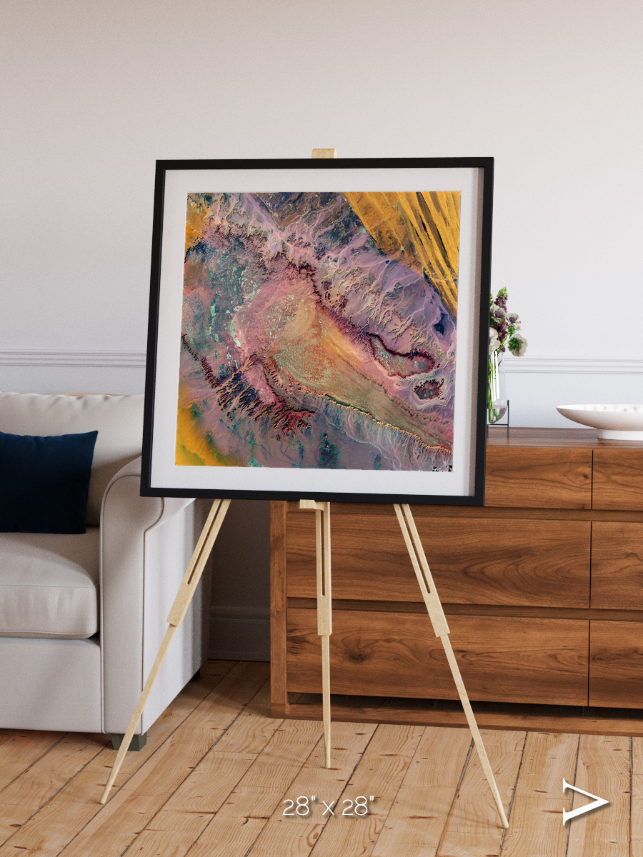 Echoes of Water, Western Desert Framed & Mounted Print