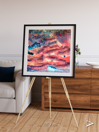 Fractured Earth, Western China Framed & Mounted Print