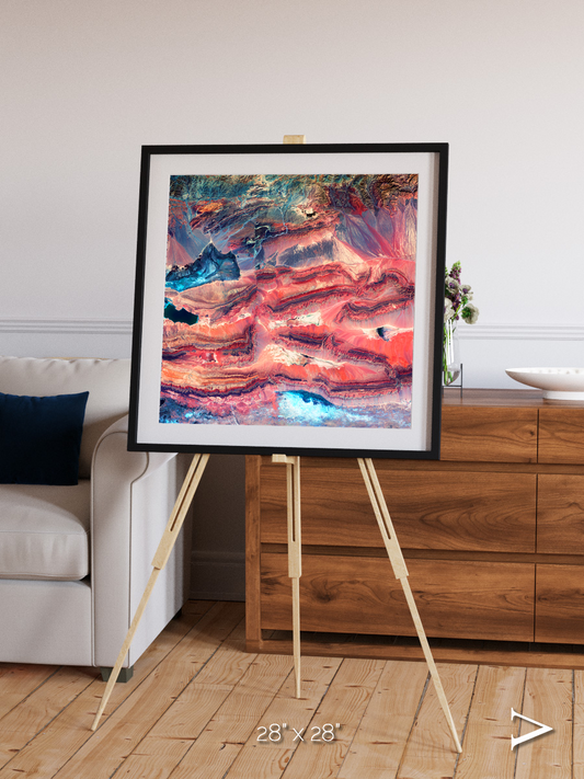 Fractured Earth, Western China Framed & Mounted Print