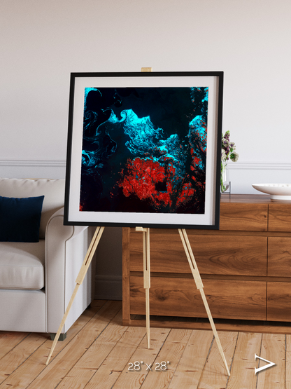 Island Sanctuary, Ghostly Grease Ice Framed & Mounted Print