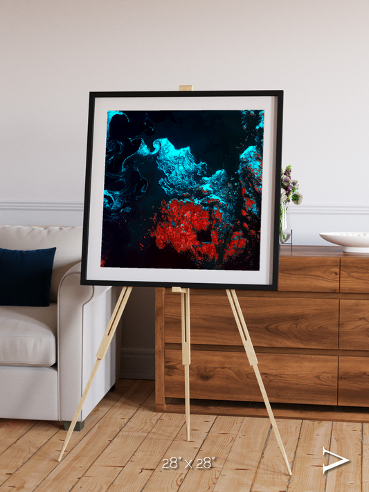 Island Sanctuary, Ghostly Grease Ice Framed & Mounted Print