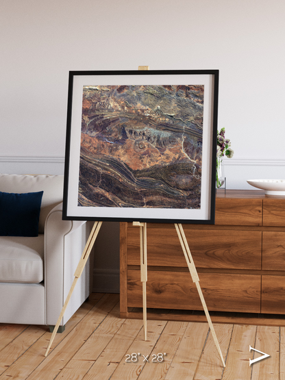 Volcanic Palette, Gosses Bluff Framed & Mounted Print
