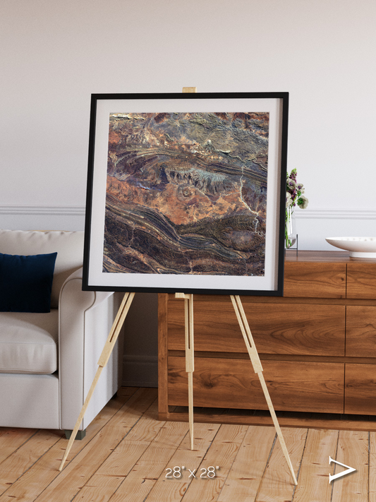 Volcanic Palette, Gosses Bluff Framed & Mounted Print