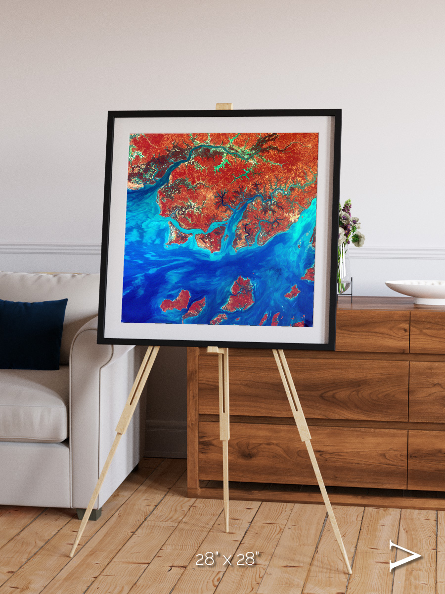 River and Plain, Guinea-Bissau Framed & Mounted Print