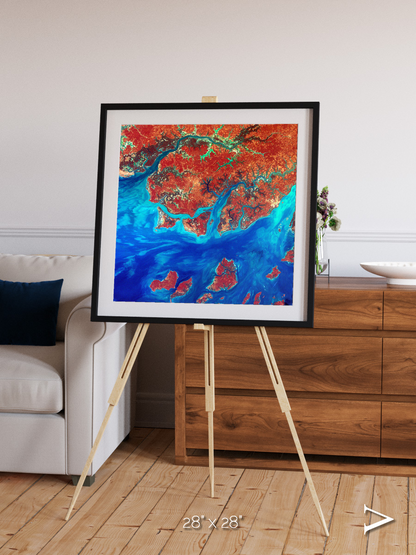 River and Plain, Guinea-Bissau Framed & Mounted Print