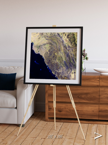 Fire Fields, Harrat Al Birk Framed & Mounted Print