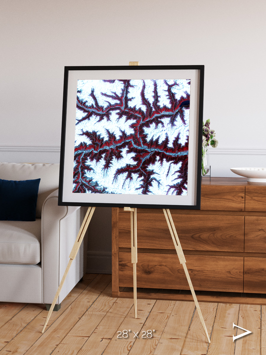 Ribbon River, Himalayas Framed & Mounted Print